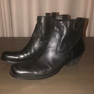 Black Leather Booties